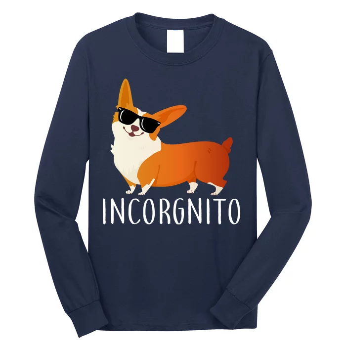 Incorgnito Corgi Dog Long Sleeve Shirt