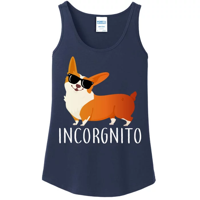 Incorgnito Corgi Dog Ladies Essential Tank