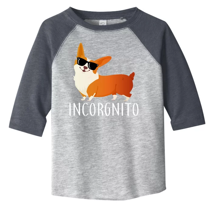 Incorgnito Corgi Dog Toddler Fine Jersey T-Shirt