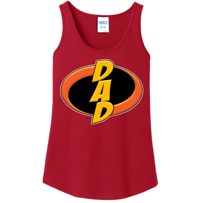 Incredible Dad Family Superhero Ladies Essential Tank