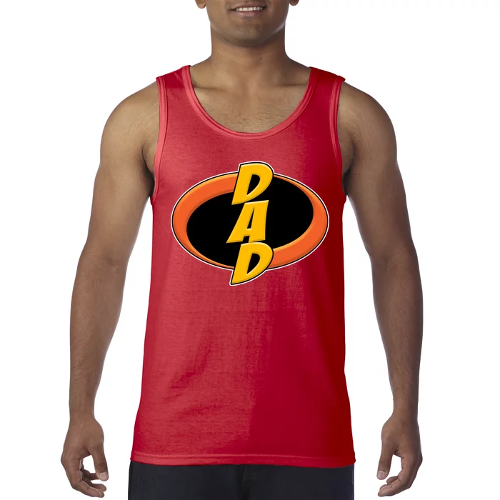 Incredible Dad Family Superhero Tank Top