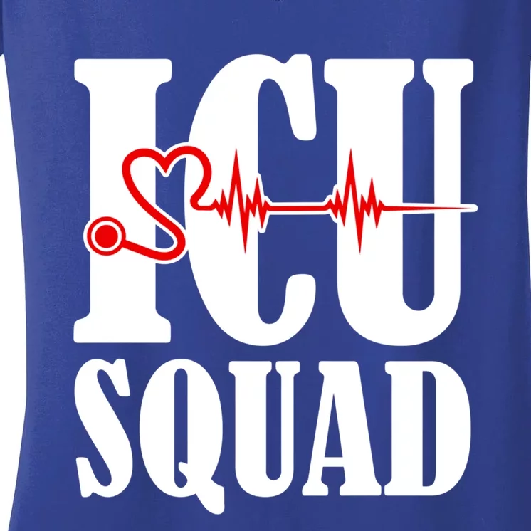 Icu Nurse Designs Icu Squad Gift Women's V-Neck T-Shirt