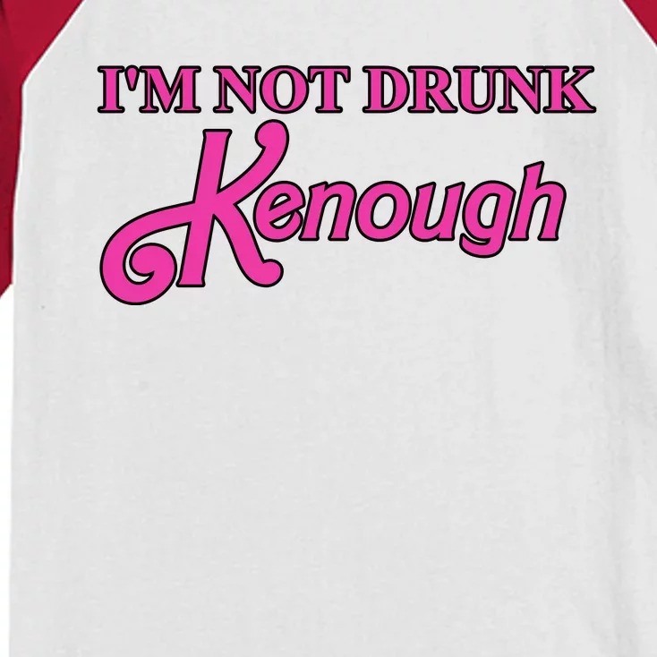 Im Not Drunk Kenough Funny Ken Kids Colorblock Raglan Jersey