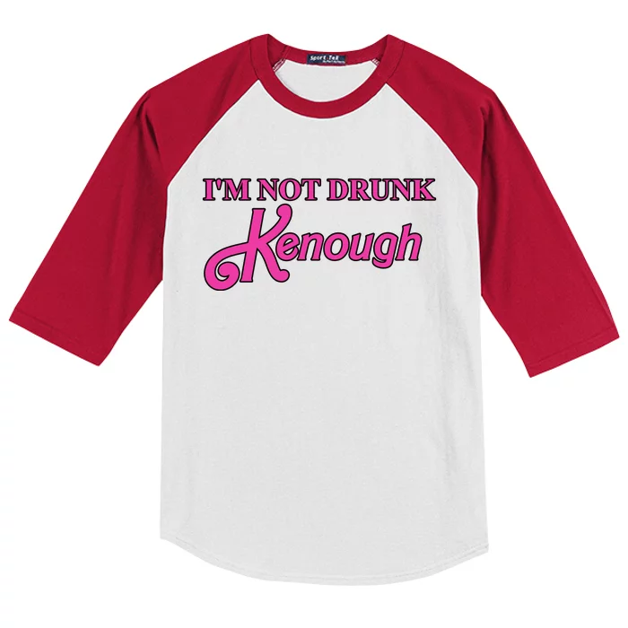 Im Not Drunk Kenough Funny Ken Kids Colorblock Raglan Jersey