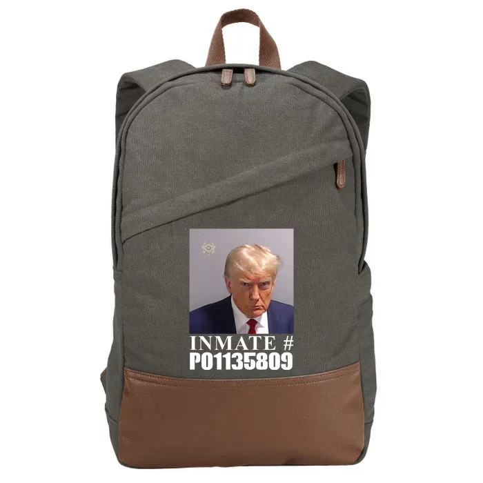 Inmate Number Donald Trump Mugshot Cotton Canvas Backpack