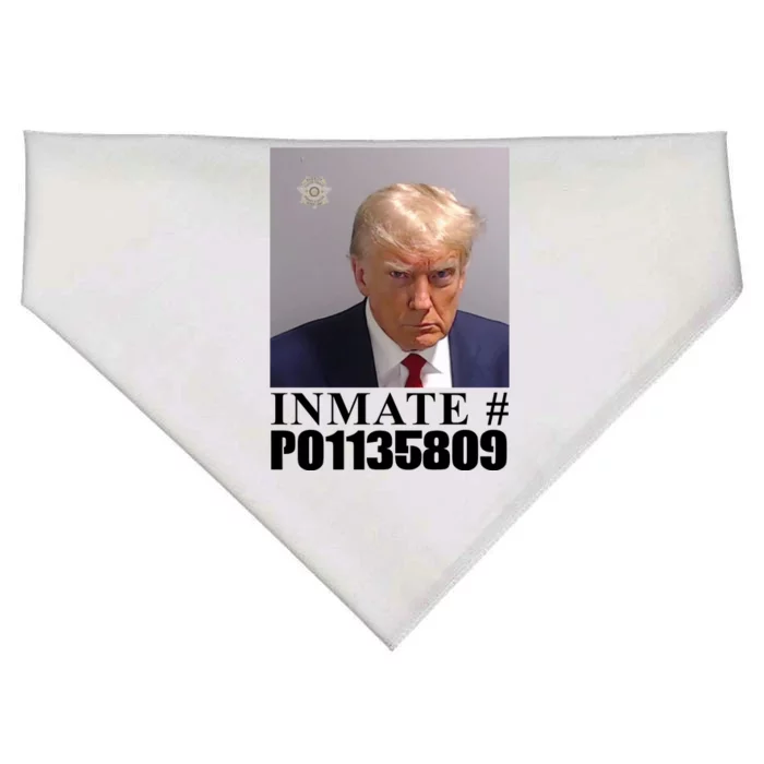 Inmate Number Donald Trump Mugshot USA-Made Doggie Bandana