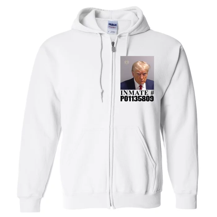 Inmate Number Donald Trump Mugshot Full Zip Hoodie