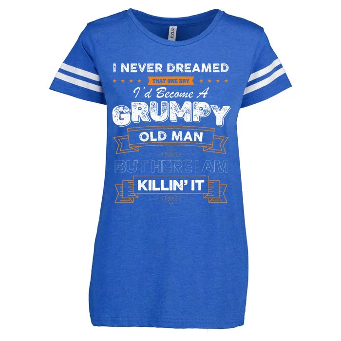 I Never Dreamed That I'd Become A Grumpy Old Man Grandpa Enza Ladies Jersey Football T-Shirt