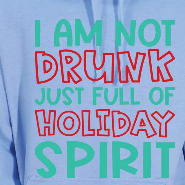 IM Not Drunk Just Full Of Holiday Spirit Christmas Funny Gift Unisex Surf Hoodie