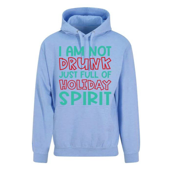 IM Not Drunk Just Full Of Holiday Spirit Christmas Funny Gift Unisex Surf Hoodie