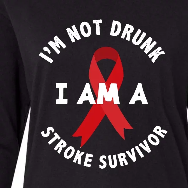 Im Not Drunk Funny Stroke Survivor Womens Cotton Relaxed Long Sleeve T-Shirt