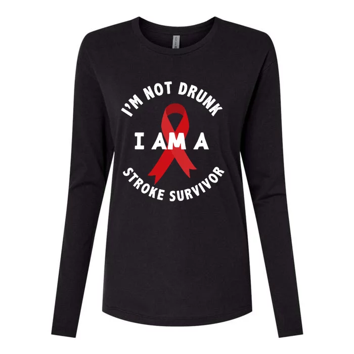 Im Not Drunk Funny Stroke Survivor Womens Cotton Relaxed Long Sleeve T-Shirt