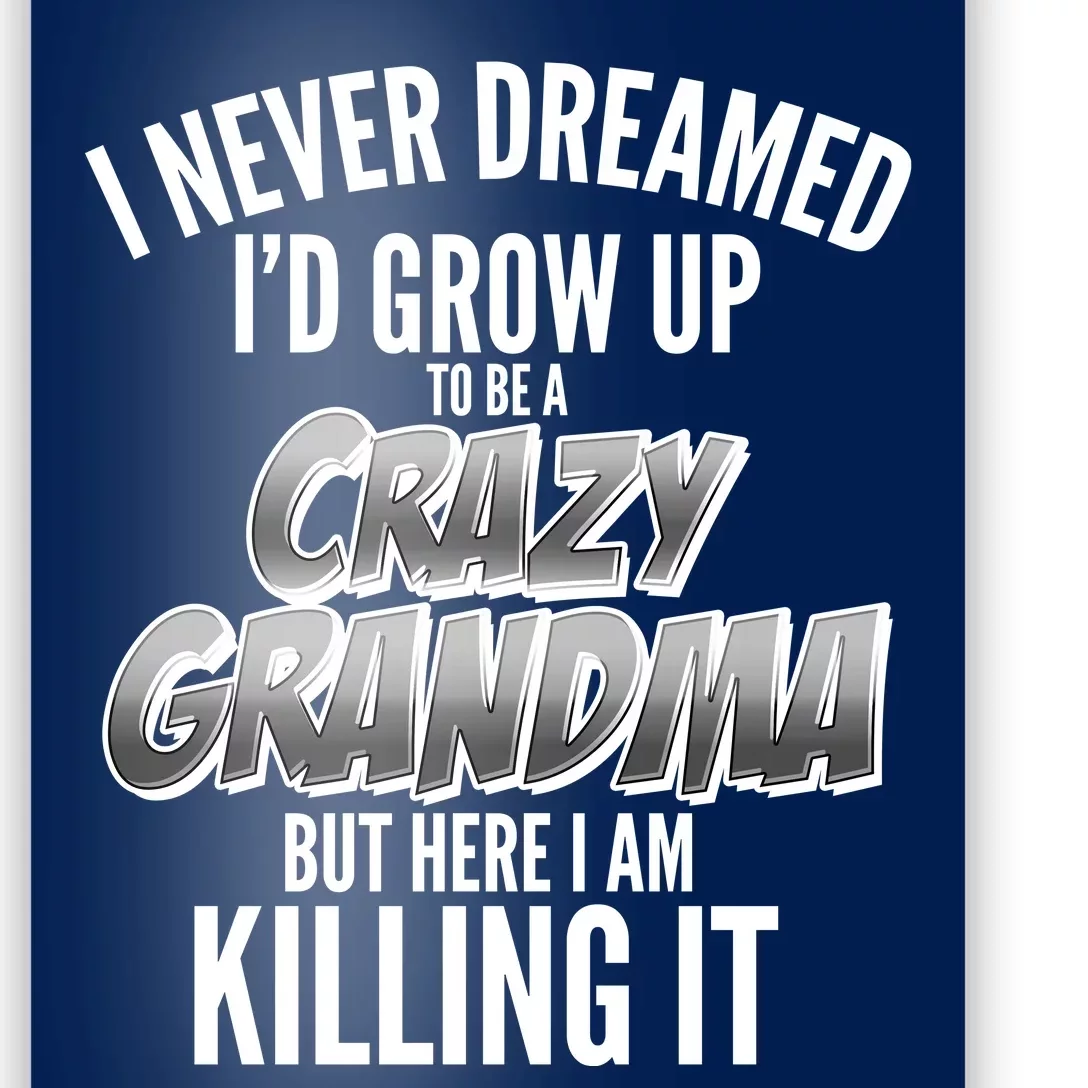 I Never Dreamed I'd Grow Up To Be A Crazy Grandma Poster