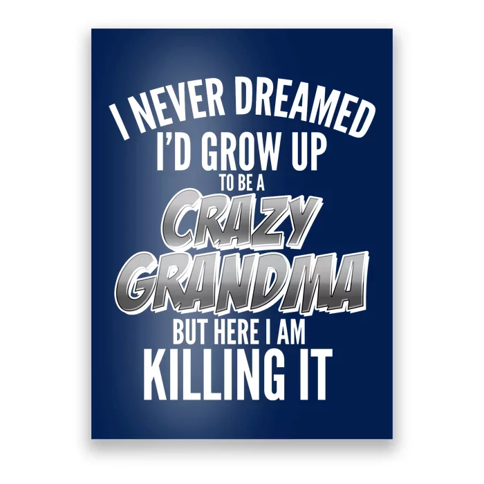 I Never Dreamed I'd Grow Up To Be A Crazy Grandma Poster