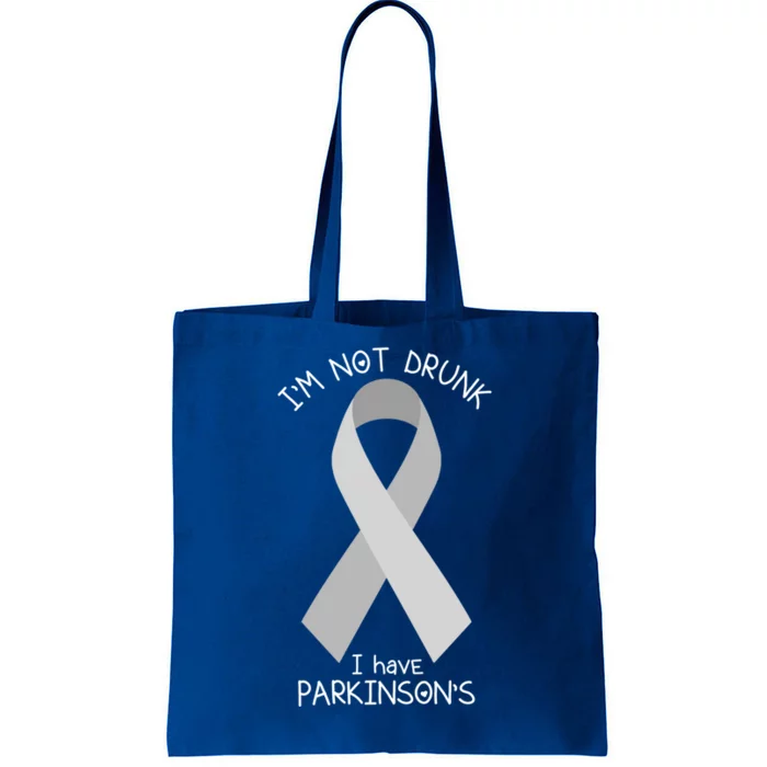 Im Not Drunk I Have Parkinsons Awareness Ribbon Pd Patient Gift Tote Bag