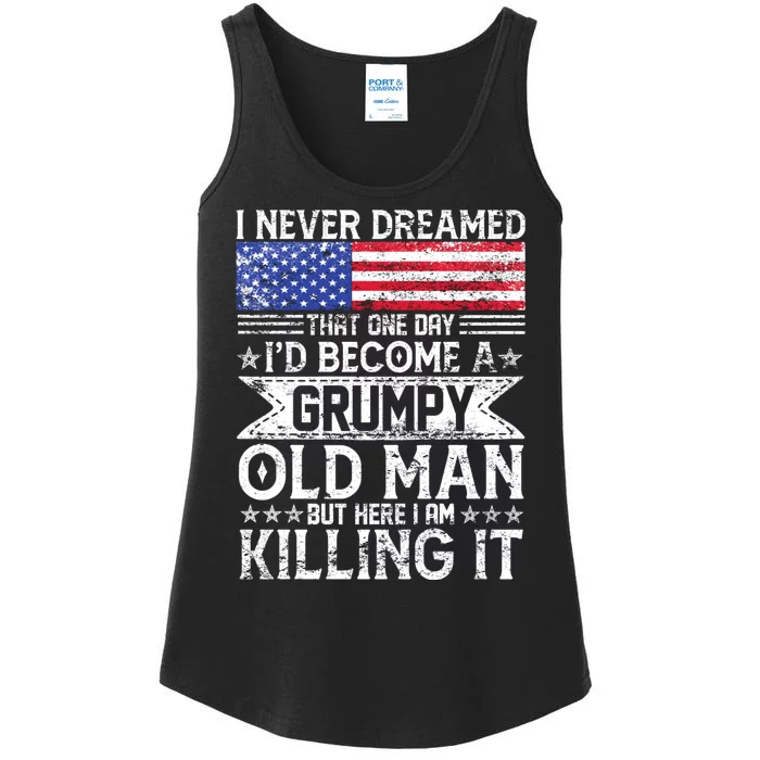 I Never Dreamed I'd Become A Grumpy Old Man Ladies Essential Tank