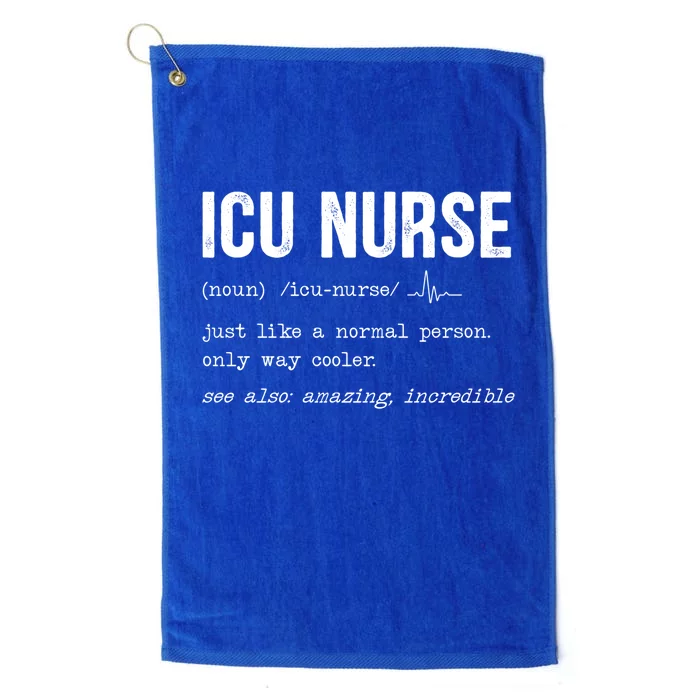 Icu Nurse Definition Hospital Rn Medical Intensive Care Unit Gift Platinum Collection Golf Towel