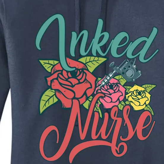 Inked Nurse Design For Tattooed Mom Tattooed Nurse Gift Women's Pullover Hoodie