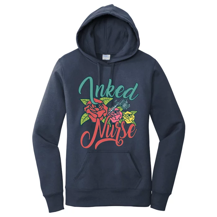 Inked Nurse Design For Tattooed Mom Tattooed Nurse Gift Women's Pullover Hoodie