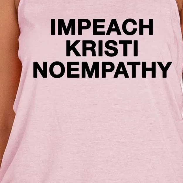 Impeach North Dakota Governor Kristi Noem Funny Cat Lover Gift Women's Knotted Racerback Tank