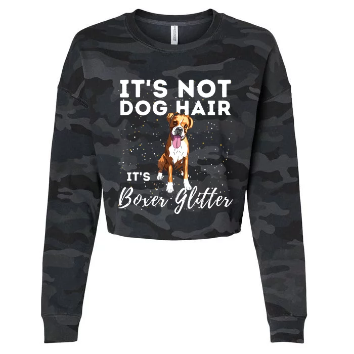 Its Not Dog Hair Its Boxer German Boxer Dog Owner Cropped Pullover Crew