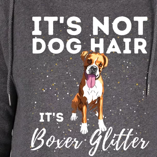 Its Not Dog Hair Its Boxer German Boxer Dog Owner Womens Funnel Neck Pullover Hood