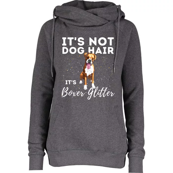 Its Not Dog Hair Its Boxer German Boxer Dog Owner Womens Funnel Neck Pullover Hood