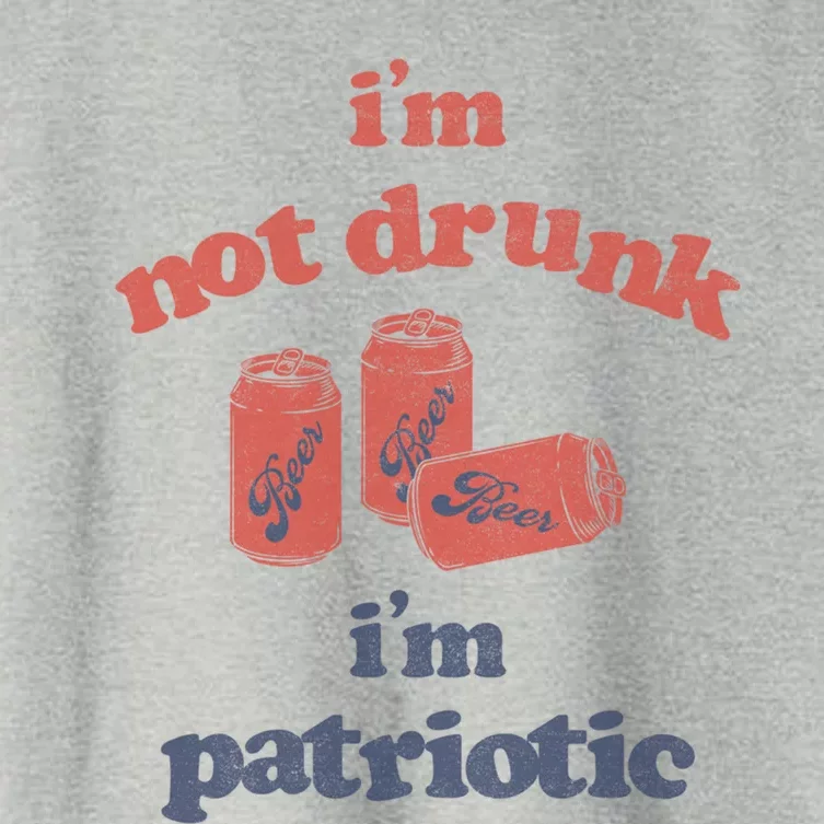 Im Not Drunk Im Patriotic Cans Gift Women's Crop Top Tee