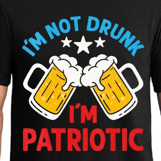 I'm Not Drunk I'm Patriotic Drinking Drink Beer 4th of July Pajama Set