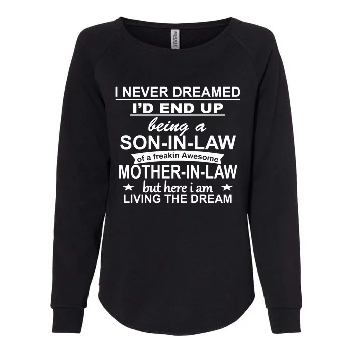 I Never Dreamed ID End Up Being A Son In Law Womens California Wash Sweatshirt