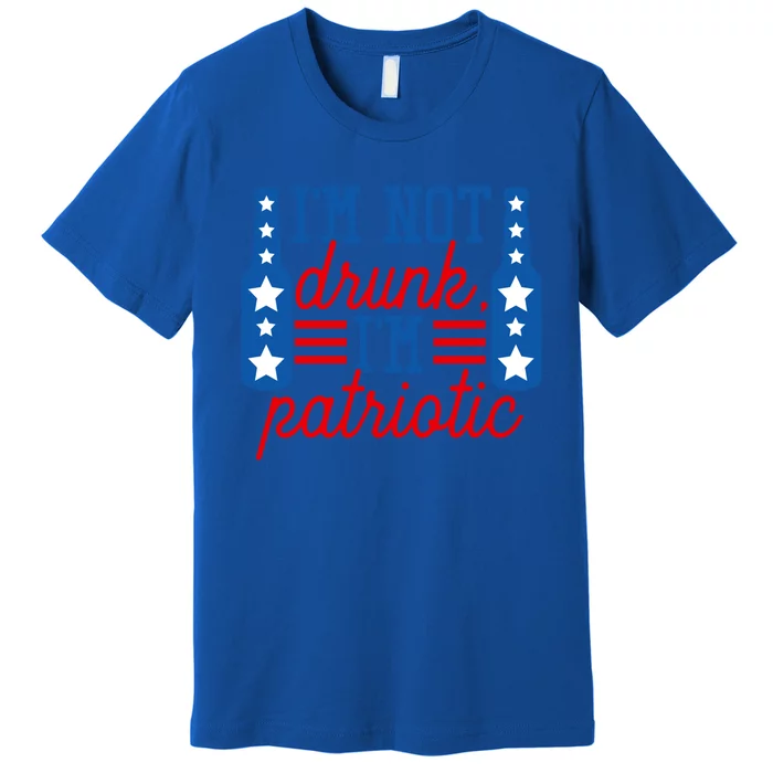 Im Not Drunk Im Patriotic Funny Ing American Flag Gift Premium T-Shirt