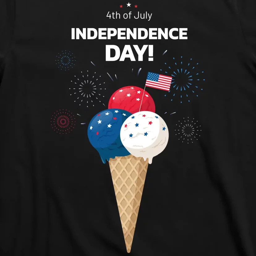 Independence Day Ice Cream Red White And Blue T-Shirt