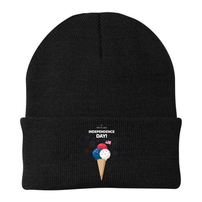 Independence Day Ice Cream Red White And Blue Knit Cap Winter Beanie