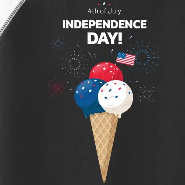 Independence Day Ice Cream Red White And Blue Toddler Fine Jersey T-Shirt