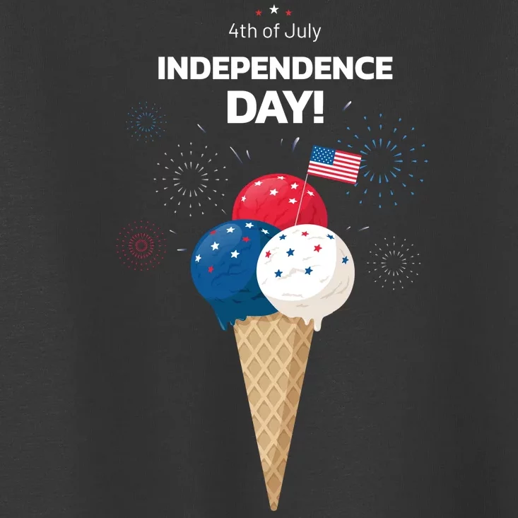 Independence Day Ice Cream Red White And Blue Toddler T-Shirt