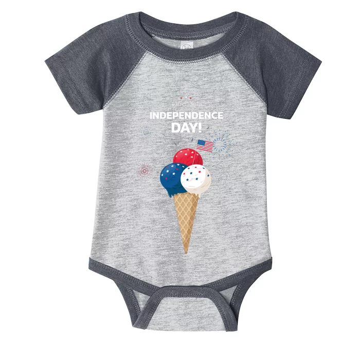 Independence Day Ice Cream Red White And Blue Infant Baby Jersey Bodysuit