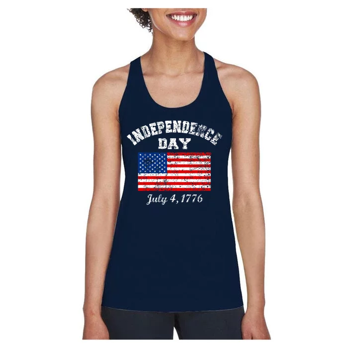 Independence Day July 4 1776 Vintage Women's Racerback Tank