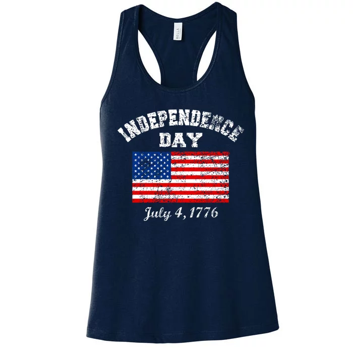 Independence Day July 4 1776 Vintage Women's Racerback Tank