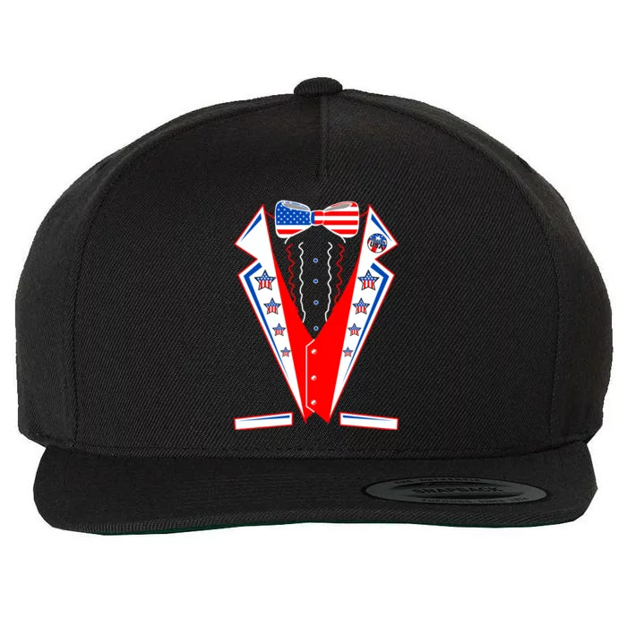 Independence Day USA Tuxedo Tux Wool Snapback Cap