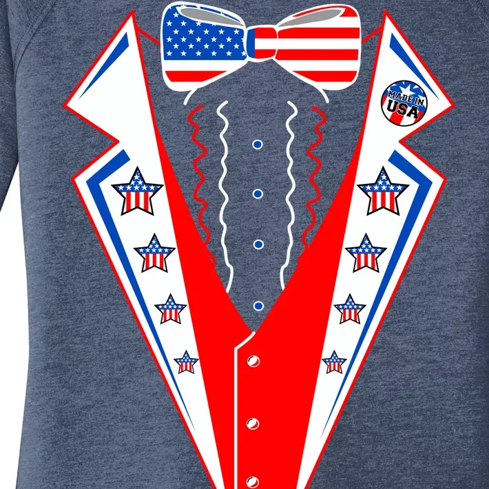 Independence Day USA Tuxedo Tux Women's Perfect Tri Tunic Long Sleeve Shirt