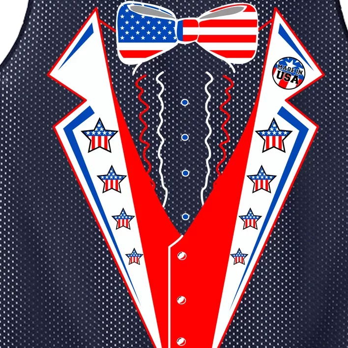 Independence Day USA Tuxedo Tux Mesh Reversible Basketball Jersey Tank