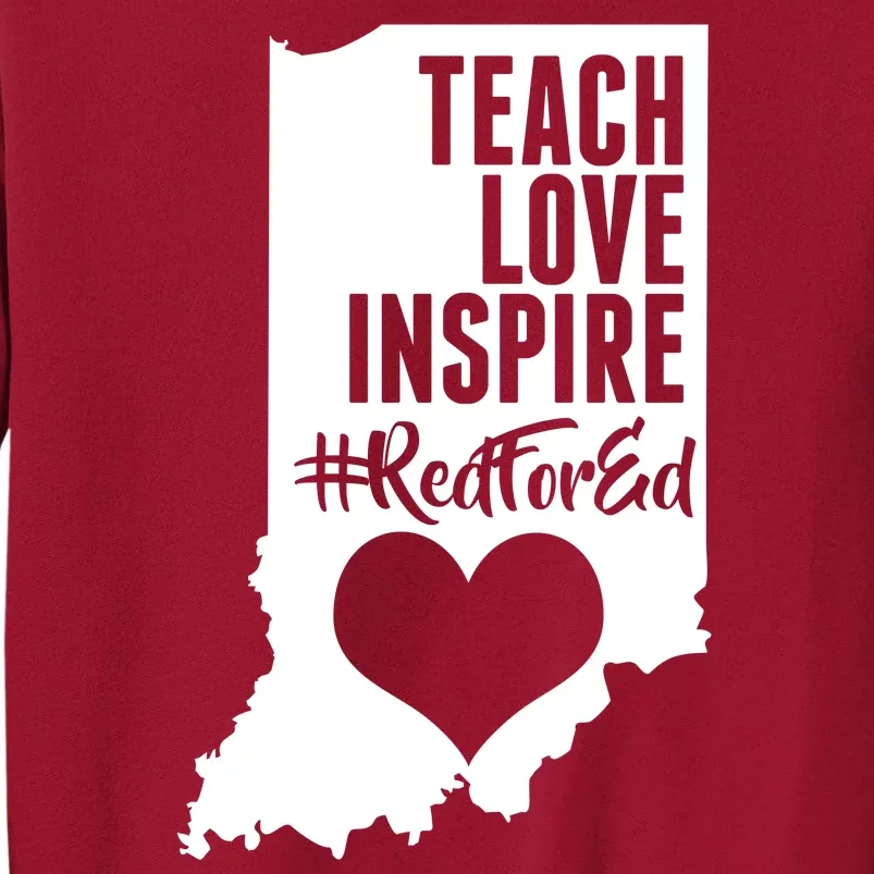 Indiana #Red For Ed Tall Sweatshirt