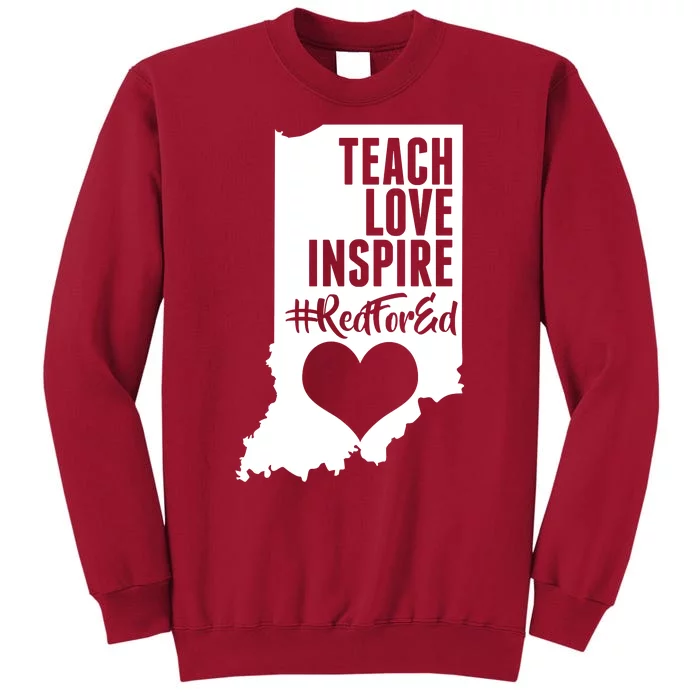 Indiana #Red For Ed Tall Sweatshirt