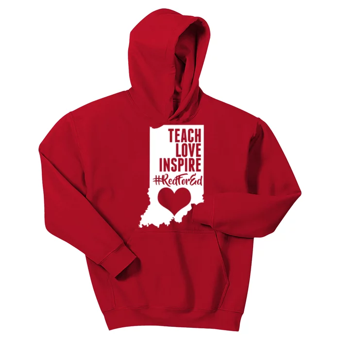 Indiana #Red For Ed Kids Hoodie