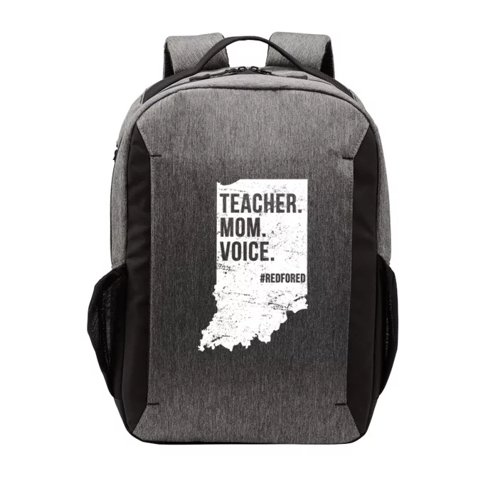 Indiana Teachers Red For Ed Mom Voice Vector Backpack