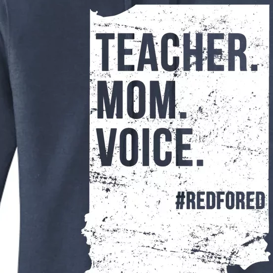 Indiana Teachers Red For Ed Mom Voice Women's Pullover Hoodie