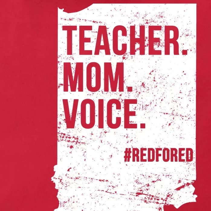 Indiana Teachers Red For Ed Mom Voice Zip Tote Bag