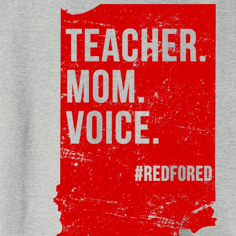 Indiana Teachers Red For Ed Mom Voice Women's Crop Top Tee