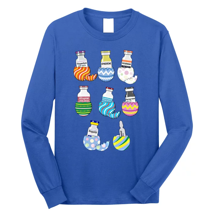 Icu Nurse Easter Eggs Funny Gift School Nursing Gift Long Sleeve Shirt