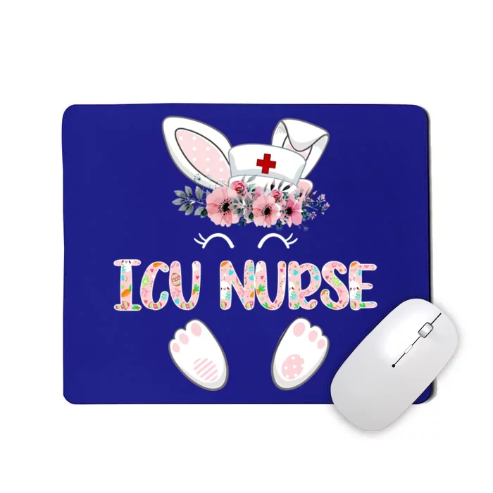 Icu Nurse Easter Nurse Floral Bunny Cute Gift Mousepad